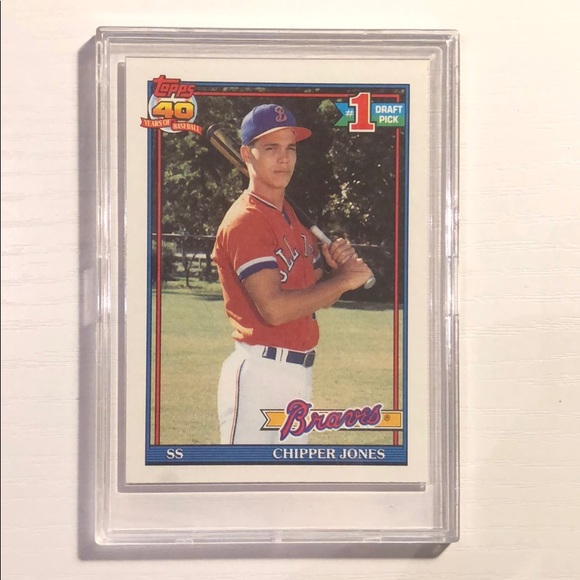 Chipper Jones 1991 Topps Rookie Card baseball 333 - Picture 1 of 2